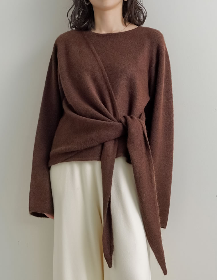 カシミヤタッチカシュクールニットアップ