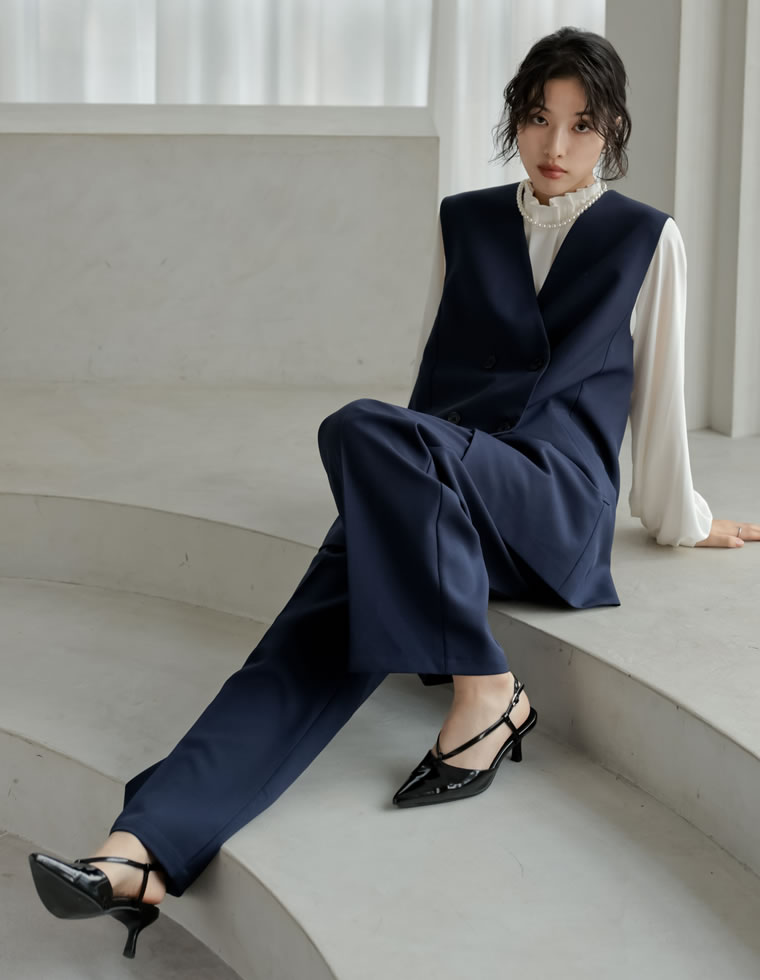ツイルタックストレートパンツ