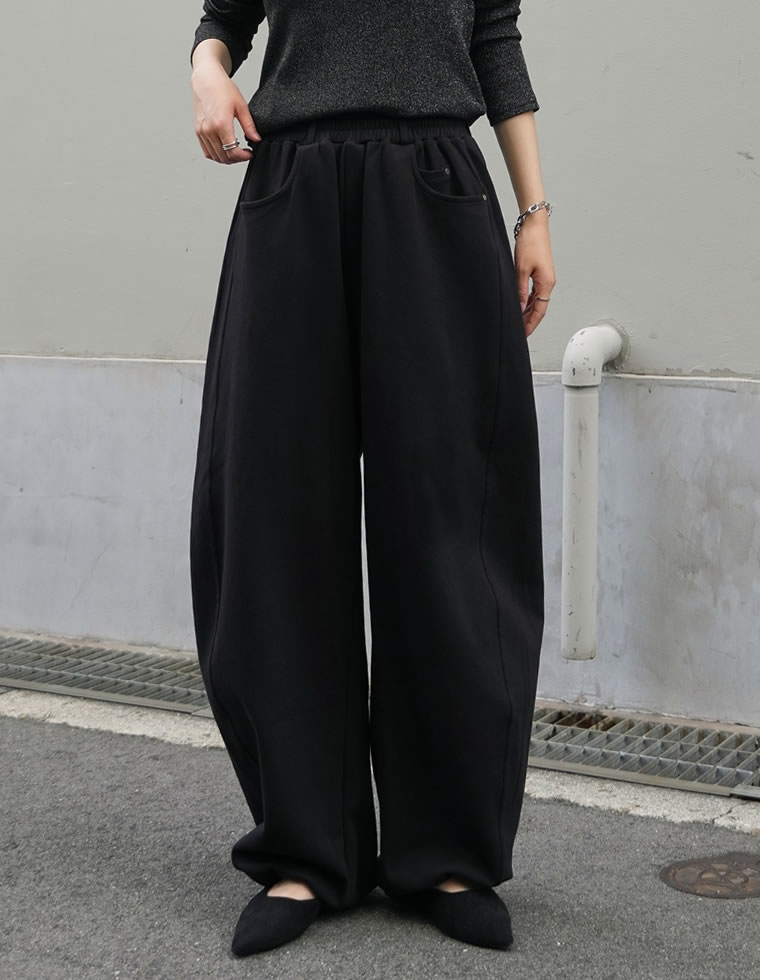 リベット付きダンボールワイドパンツ