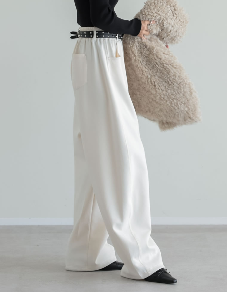 リベット付きダンボールワイドパンツ