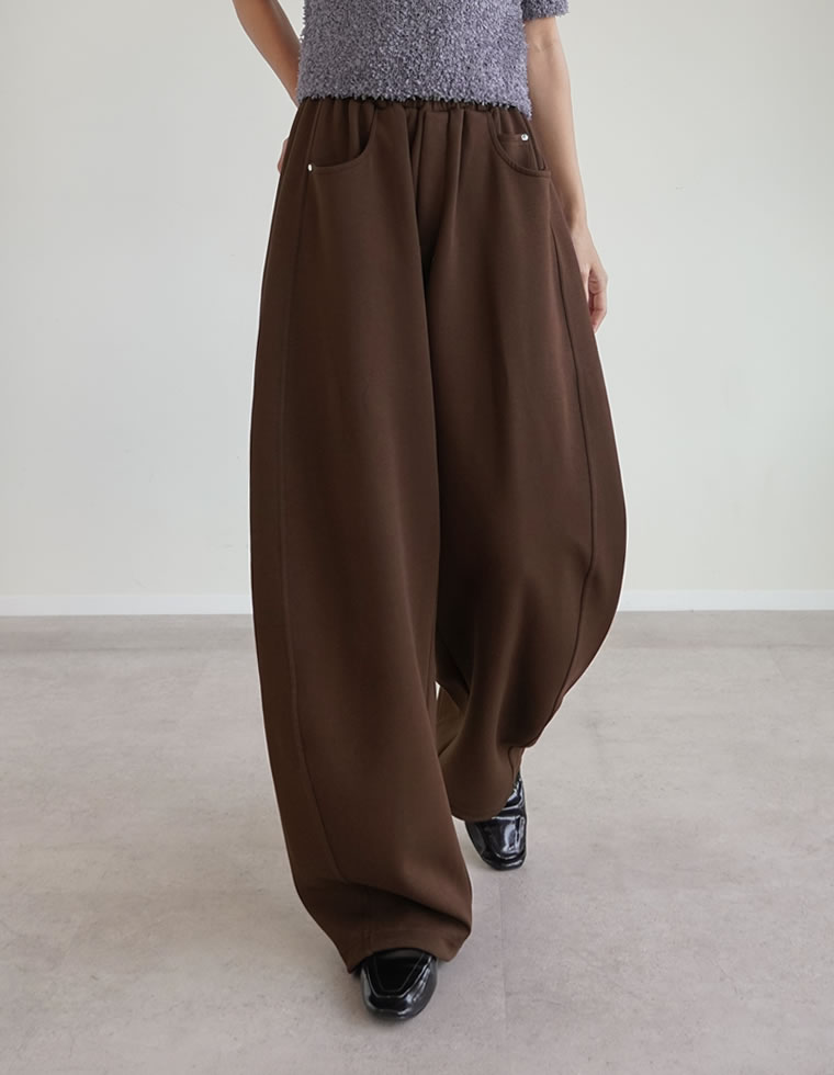 リベット付きダンボールワイドパンツ