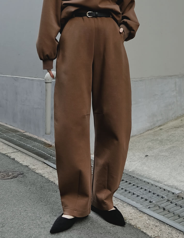 ベルトループ付きダンボールカーブパンツ