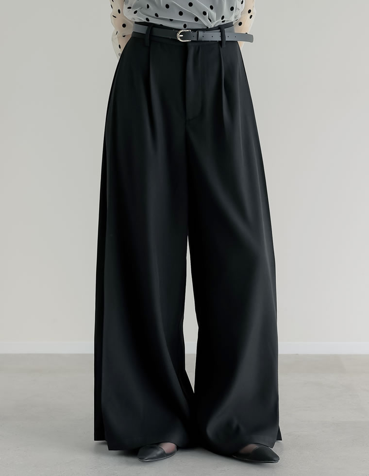 ツイルサイドタックストレートパンツ