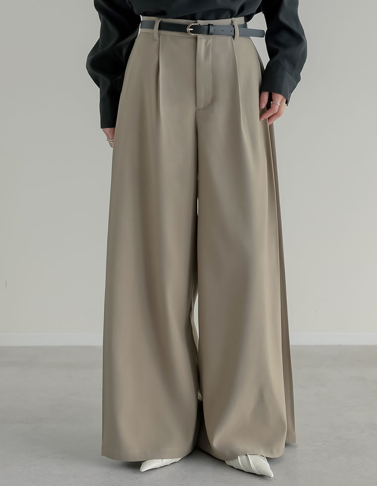 ツイルサイドタックストレートパンツ