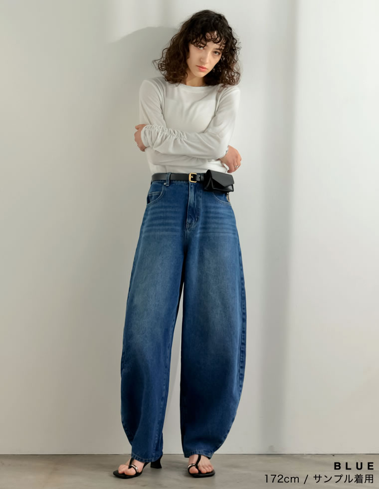バルーンワイドデニムパンツ