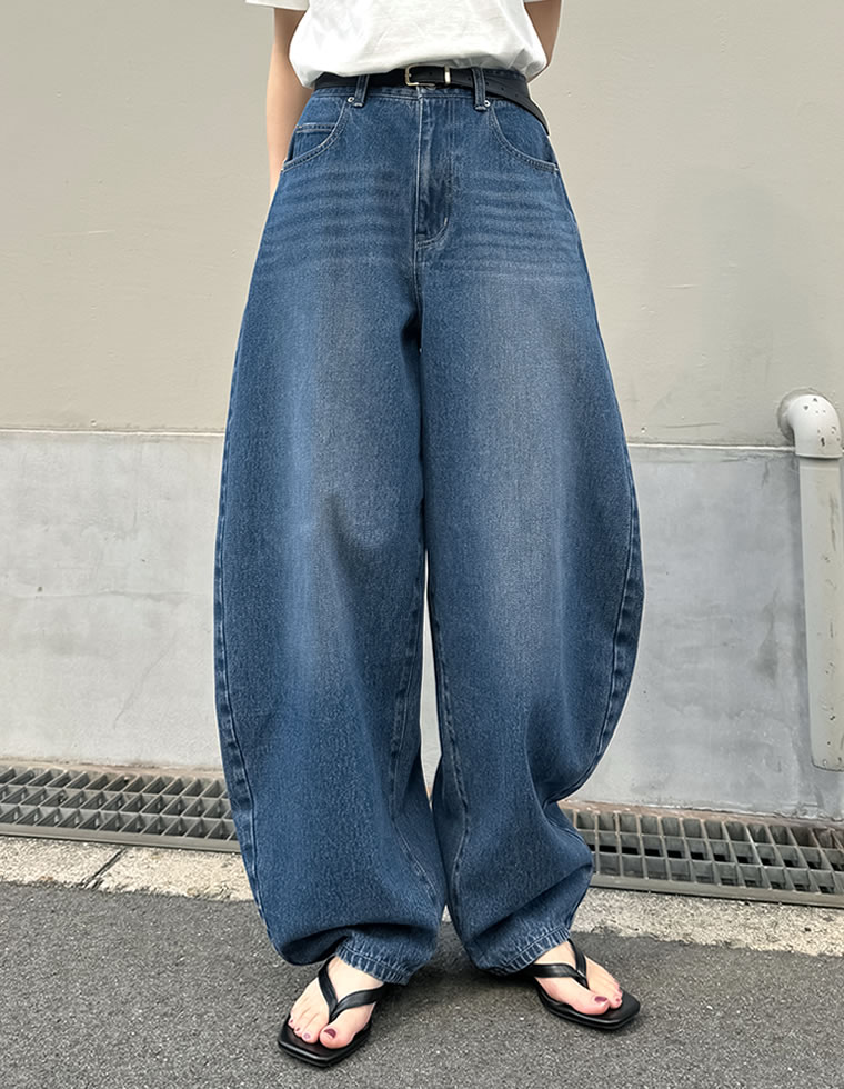 バルーンワイドデニムパンツ