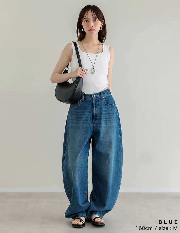 バルーンワイドデニムパンツ