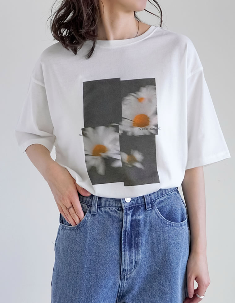 フラワーフォトＴシャツ