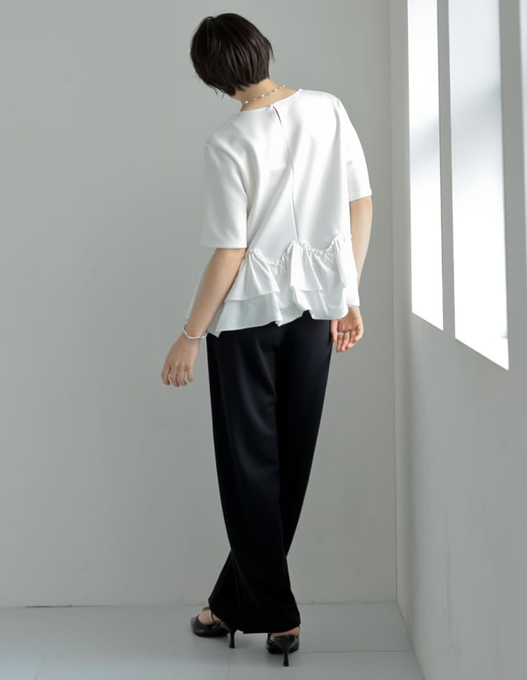 ダンボールピンタックテーパードパンツ