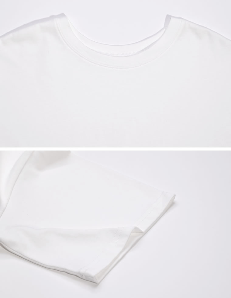 裾レースレイヤード風半袖Tシャツ