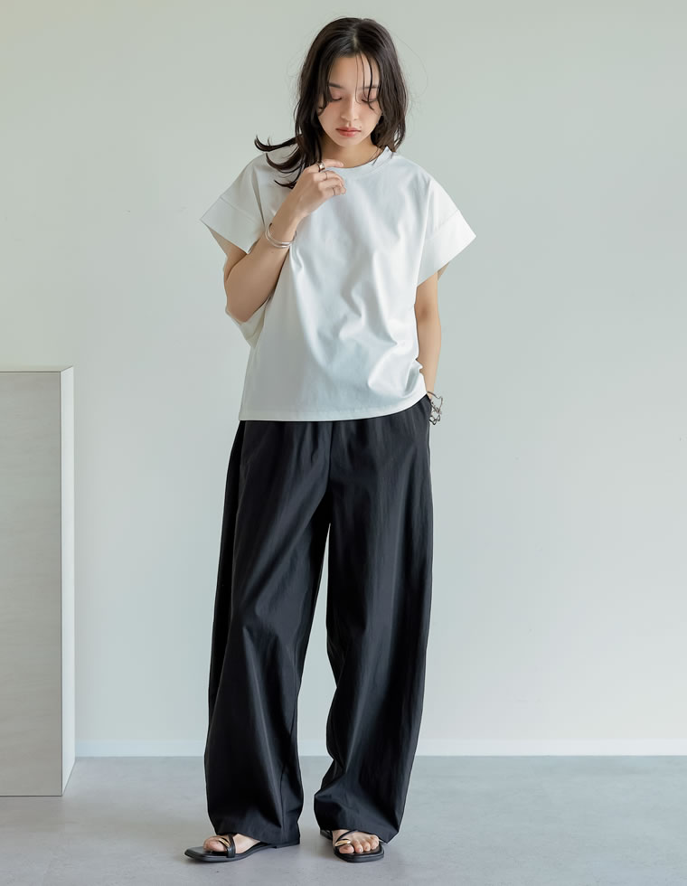 撥水加工パラコードバレルレッグパンツ