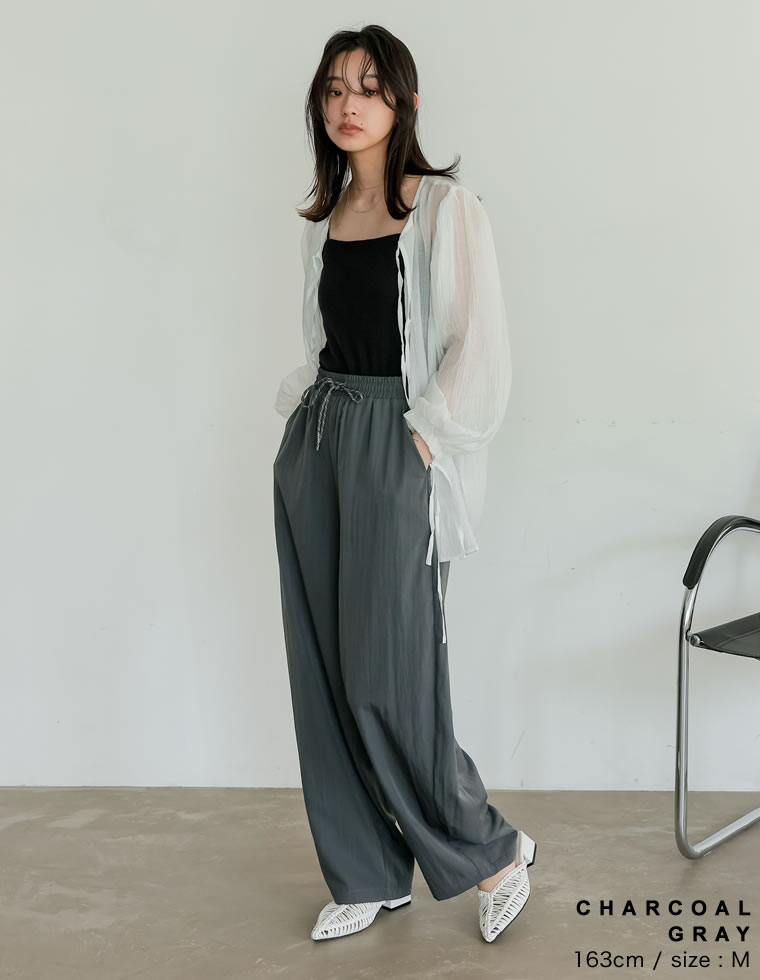 撥水加工パラコードバレルレッグパンツ