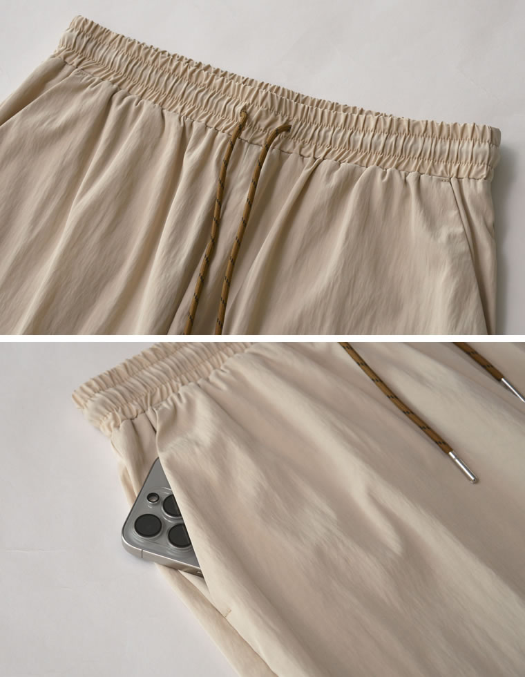 撥水加工パラコードバレルレッグパンツ