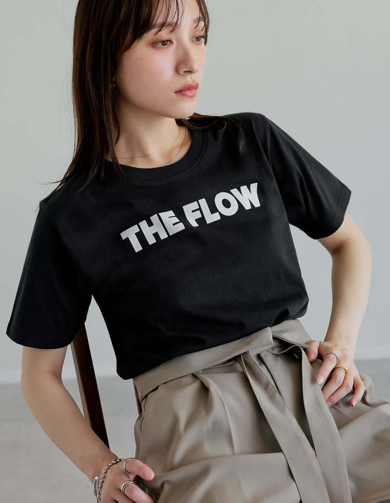天竺フロッキーロゴプリントTシャツ