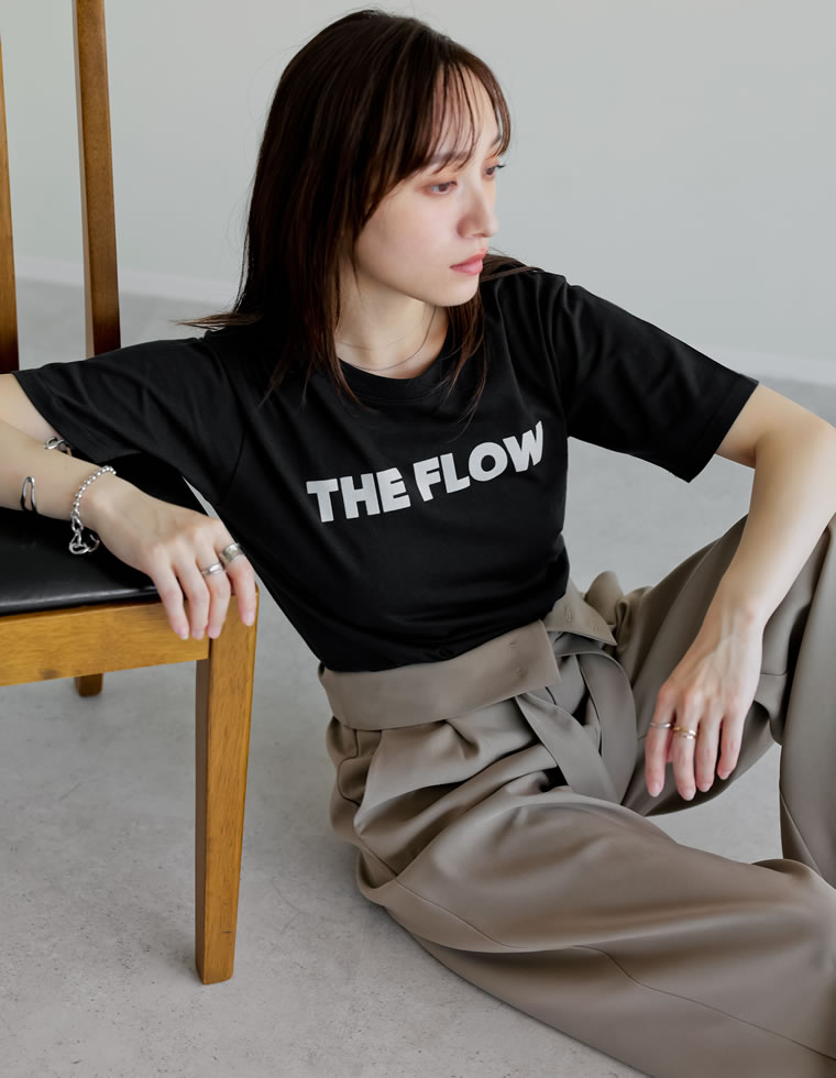 天竺フロッキーロゴプリントTシャツ