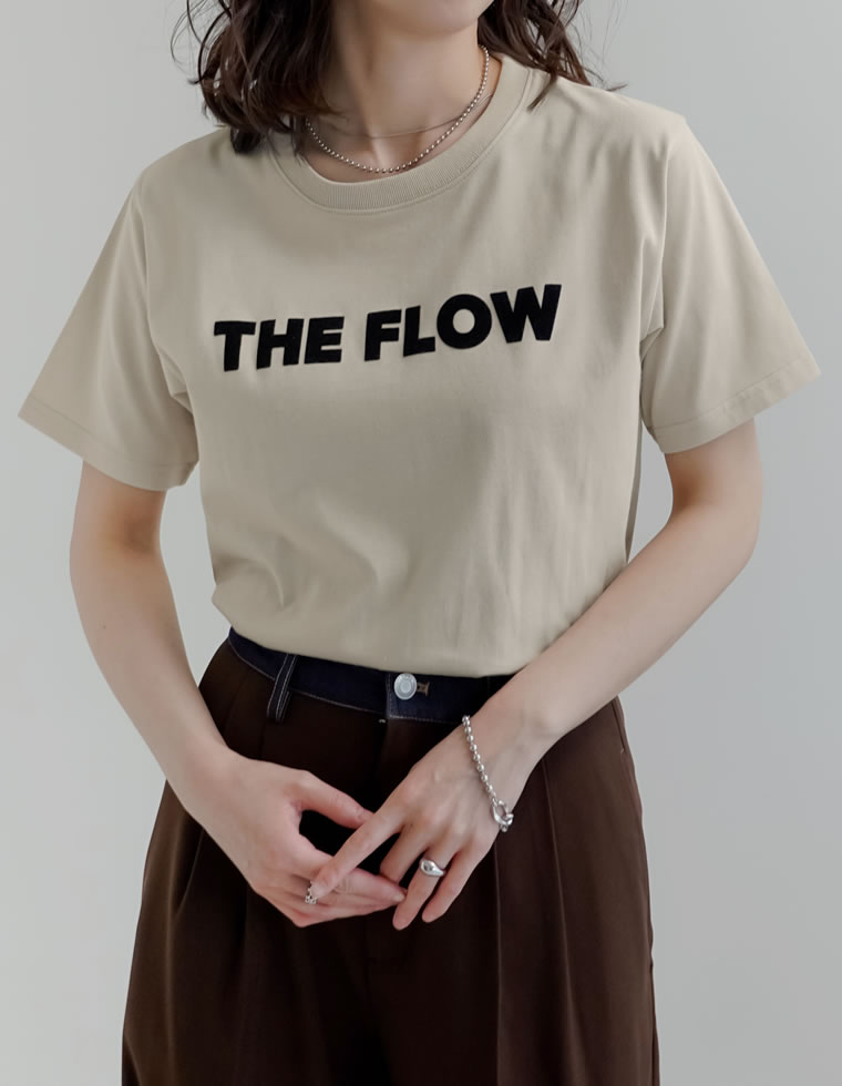 天竺フロッキーロゴプリントTシャツ