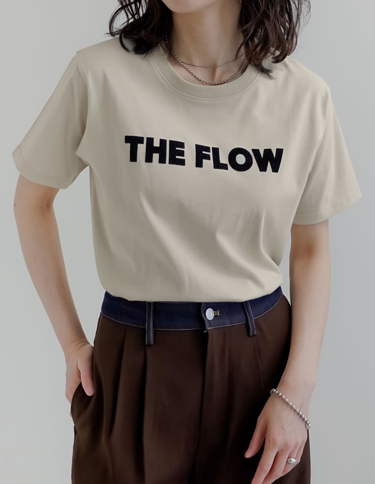 天竺フロッキーロゴプリントTシャツ