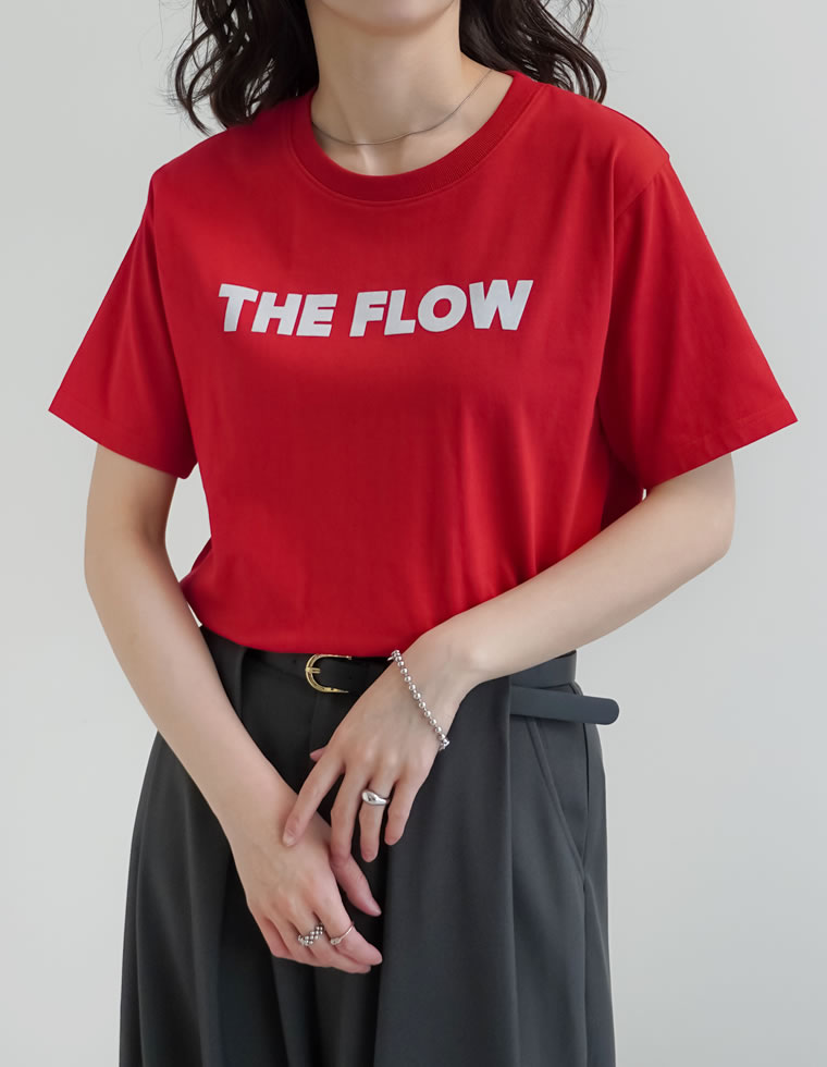 天竺フロッキーロゴプリントTシャツ