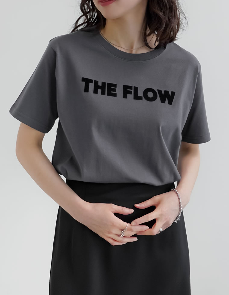 天竺フロッキーロゴプリントTシャツ