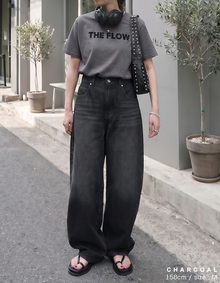 天竺フロッキーロゴプリントTシャツ