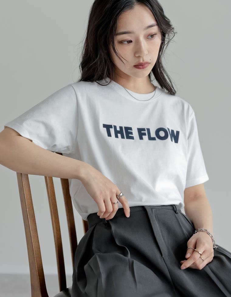 天竺フロッキーロゴプリントTシャツ