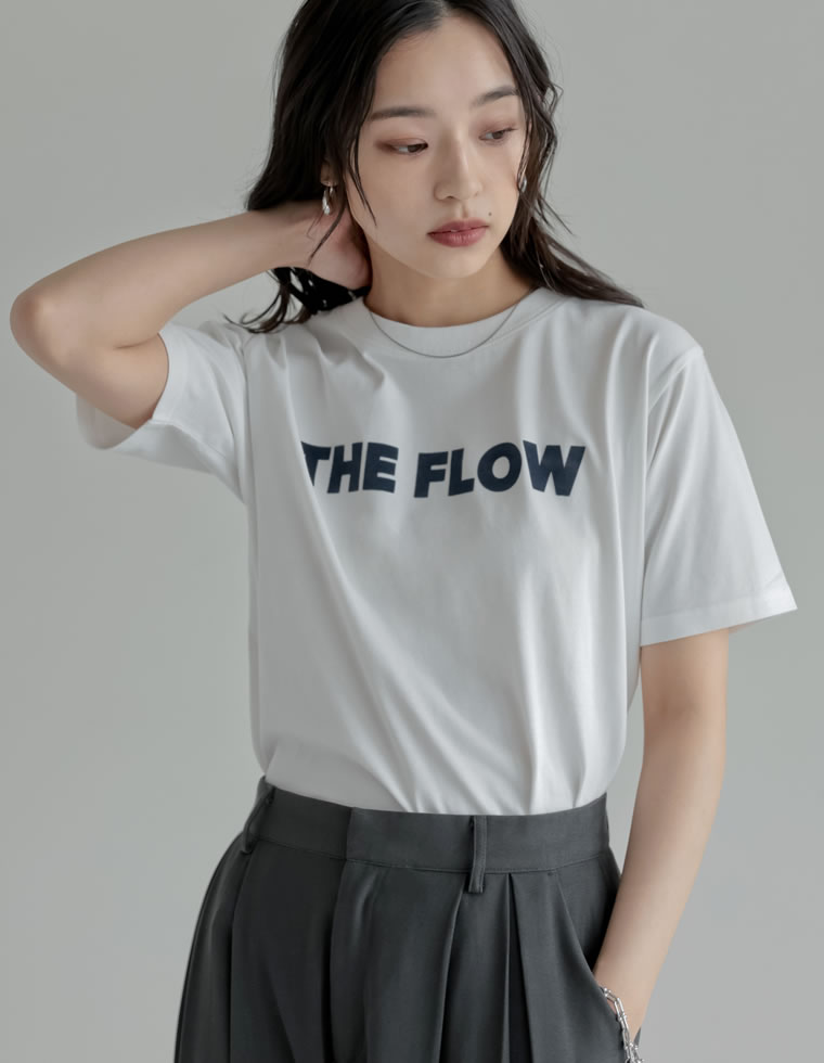 天竺フロッキーロゴプリントTシャツ