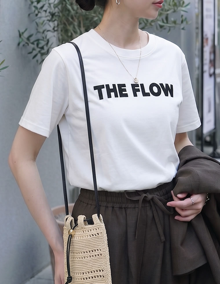天竺フロッキーロゴプリントTシャツ