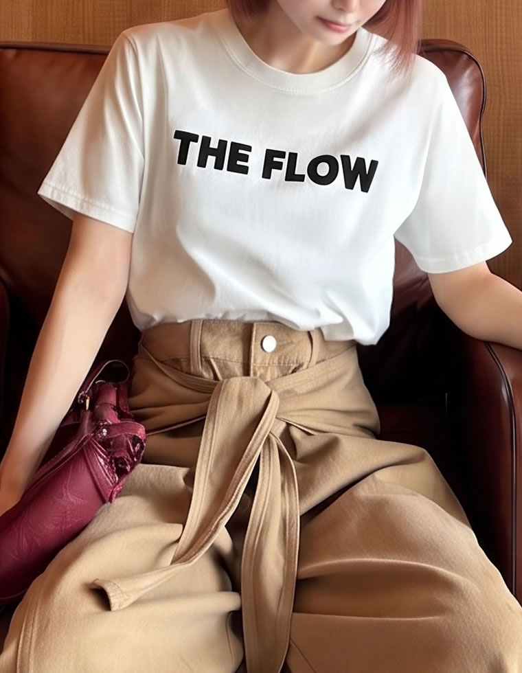 天竺フロッキーロゴプリントTシャツ