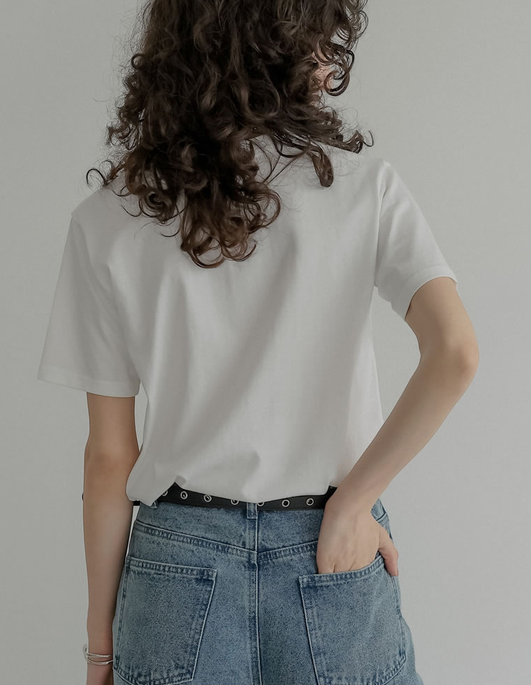 天竺フロッキーロゴプリントTシャツ