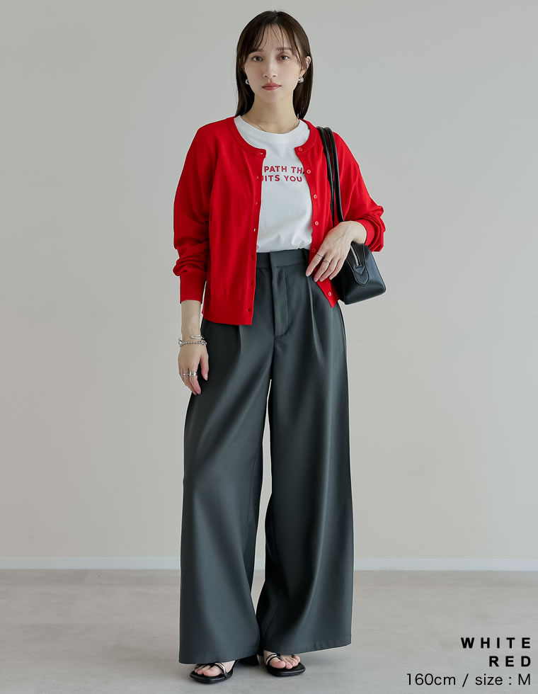 プレーティング天竺スローガンTシャツ