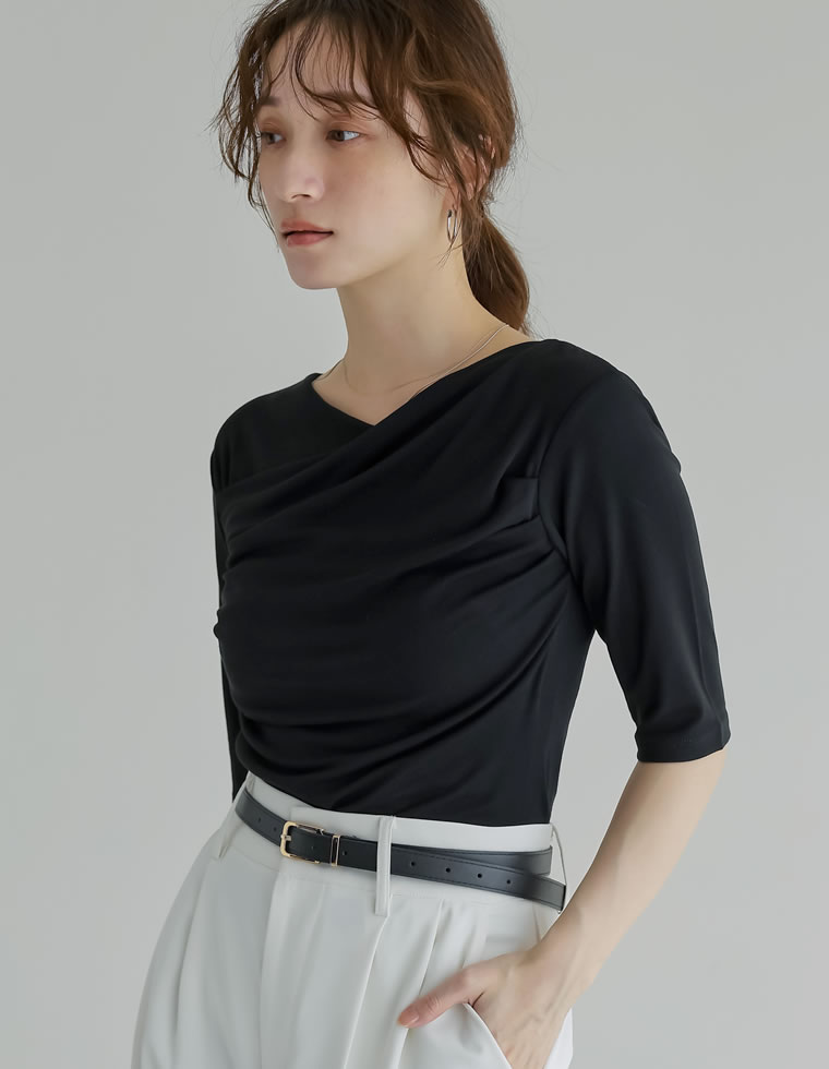 アンチピリングドレープ半袖Tシャツ