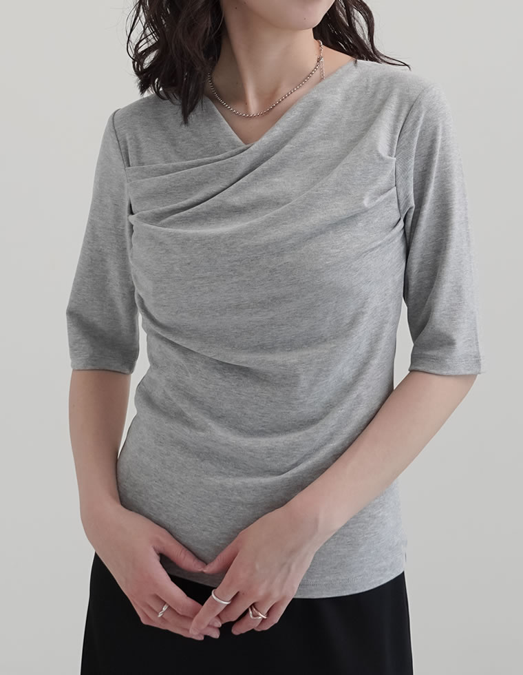 アンチピリングドレープ半袖Tシャツ
