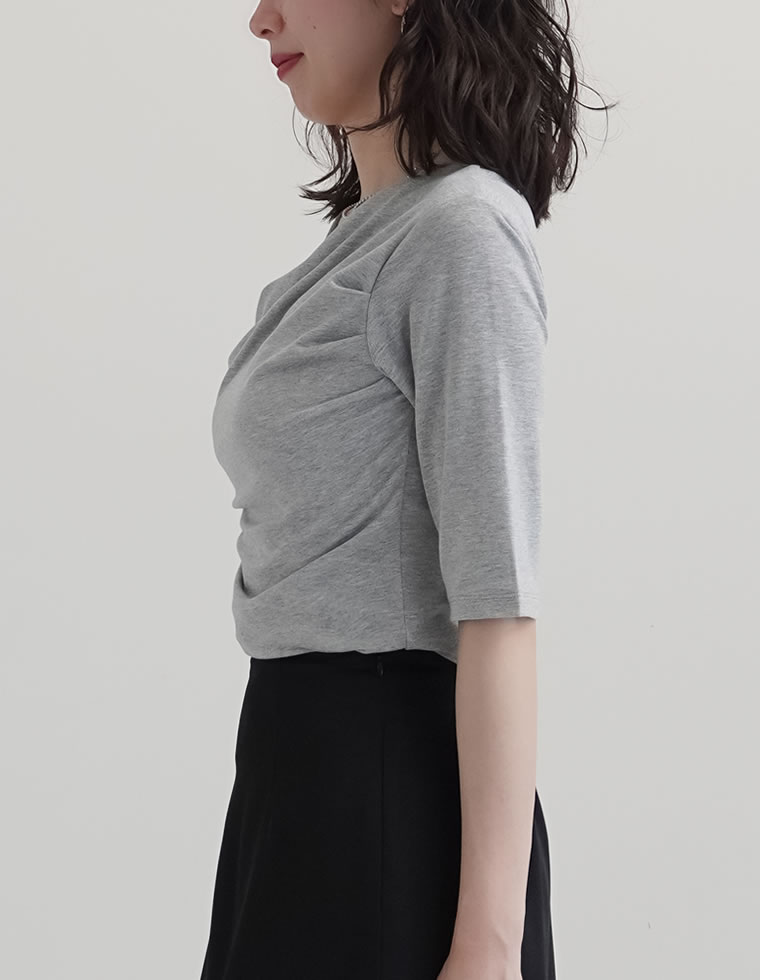 アンチピリングドレープ半袖Tシャツ