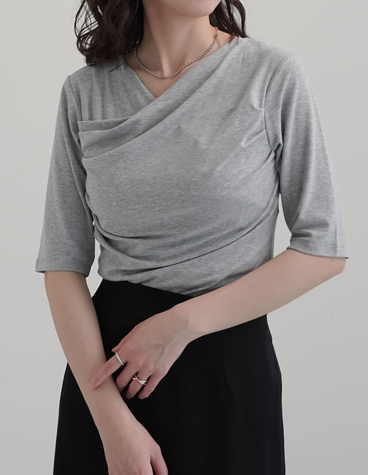 アンチピリングドレープ半袖Tシャツ