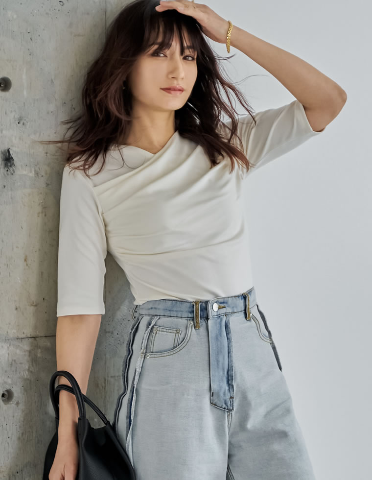 アンチピリングドレープ半袖Tシャツ