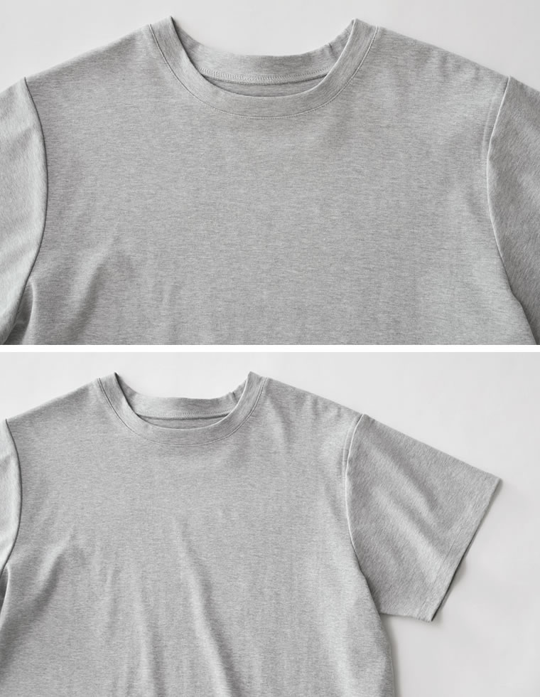 セミクロップド半袖Tシャツ