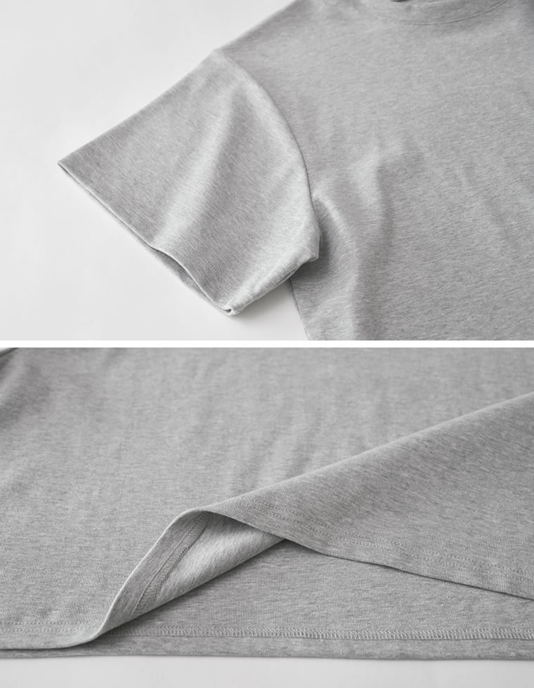 セミクロップド半袖Tシャツ