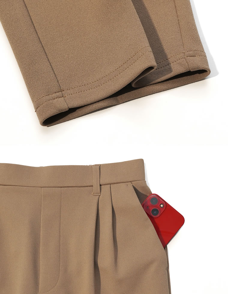 カットジョーゼットテーパードパンツ