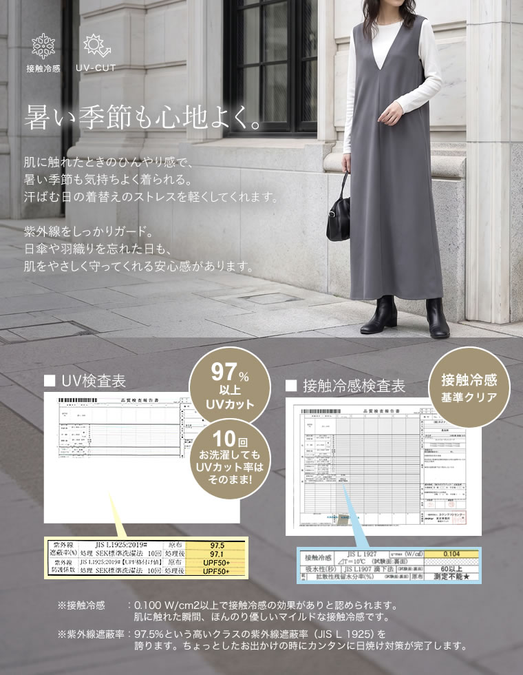 カットジョーゼットVネックワンピース