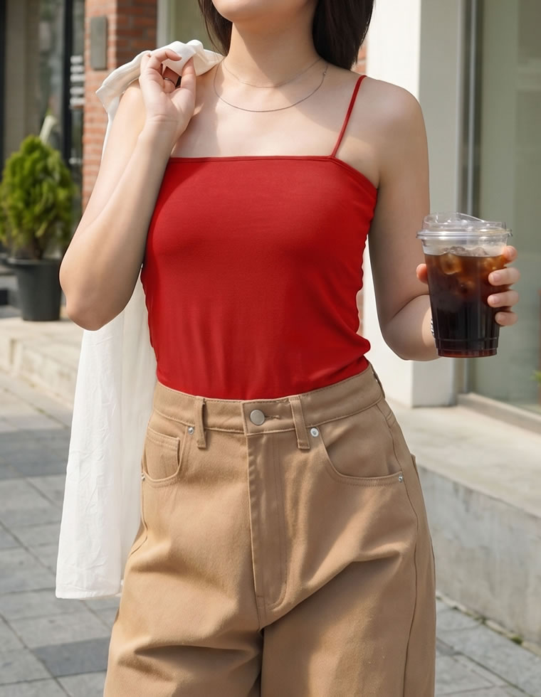 カップ付きベアキャミソール