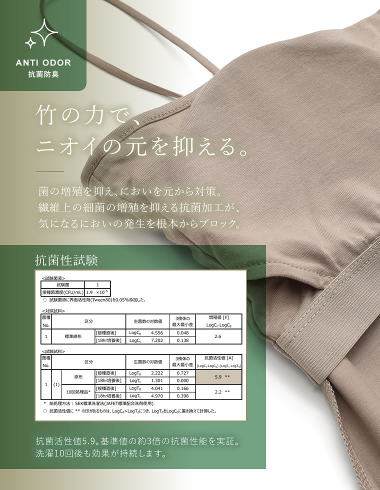 カップ付きベアキャミソール