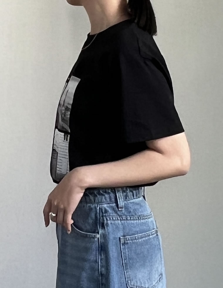 シーンナリーフォトプリントTシャツ