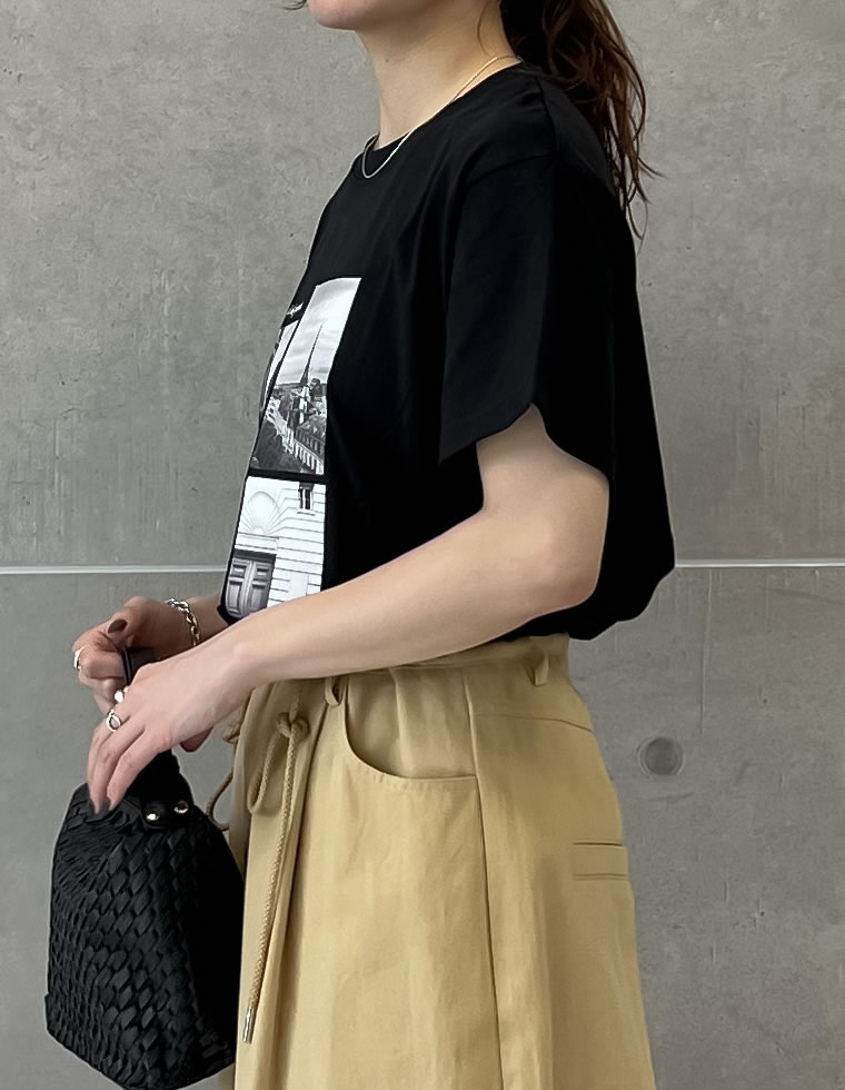 シーンナリーフォトプリントTシャツ