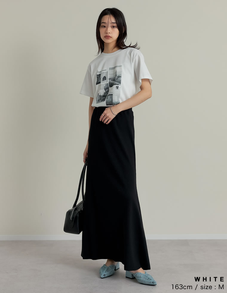 シーンナリーフォトプリントTシャツ