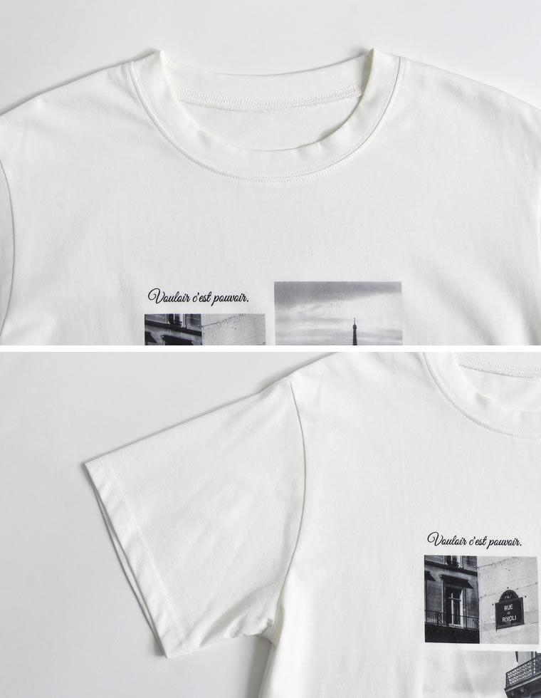 シーンナリーフォトプリントTシャツ