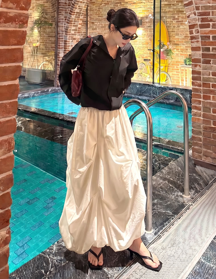 ランダムタックバルーンスカート