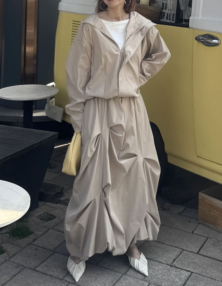 ランダムタックバルーンスカート