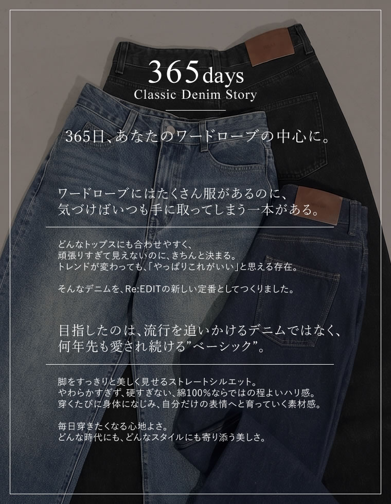 クラシックストレートデニム