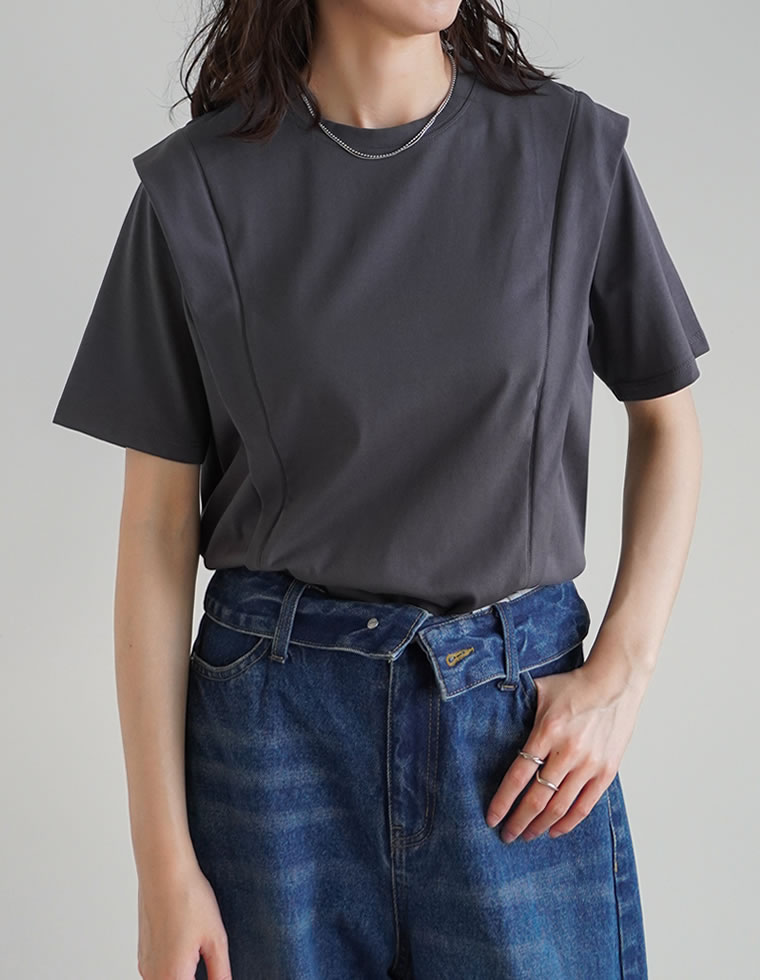 ショルダータックＴシャツ