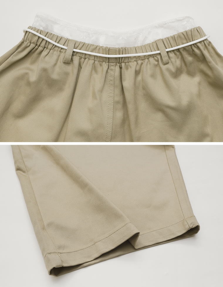 ウエストレースドッキングタックパンツ